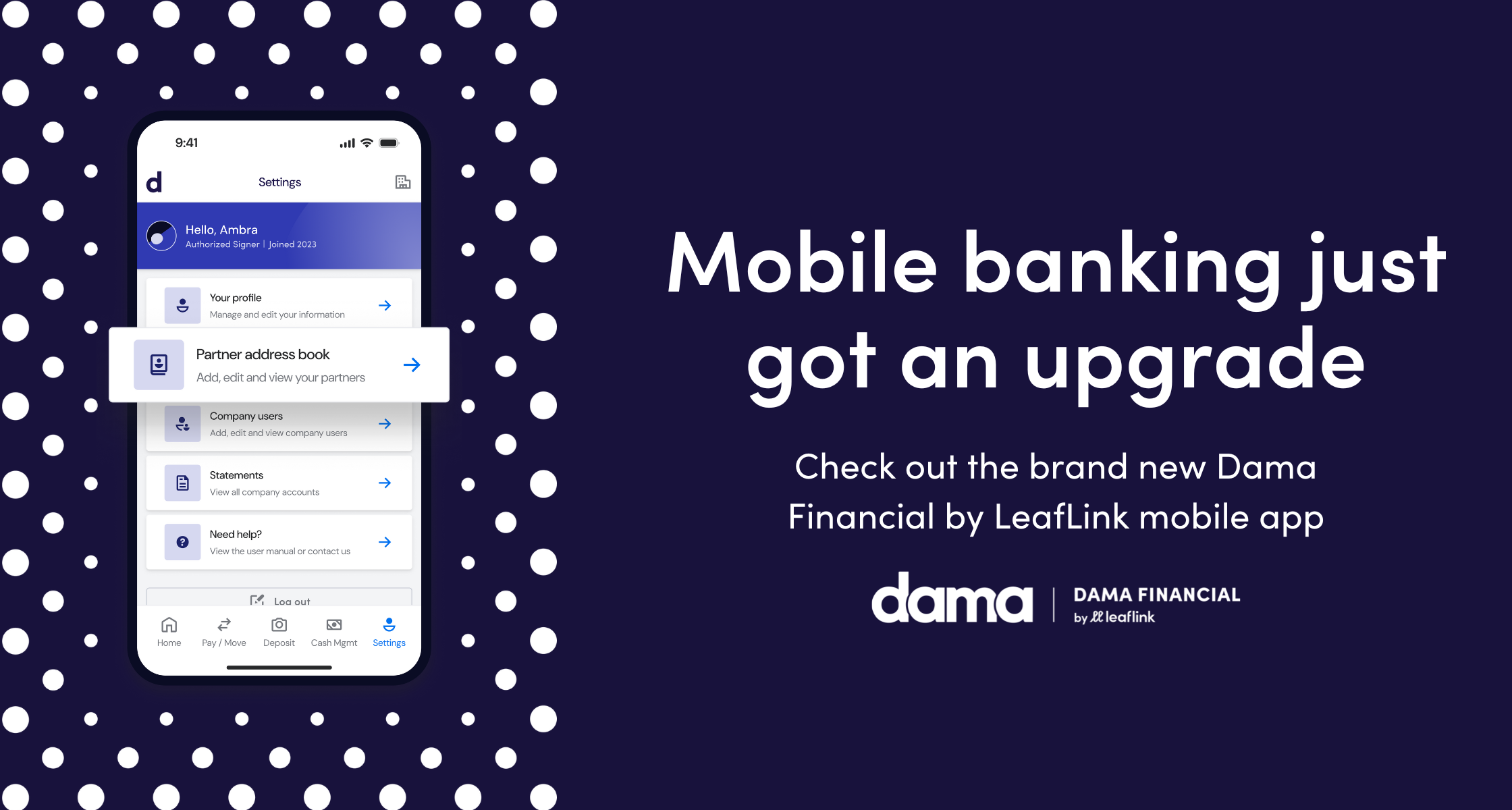Mobile Banking Gets an Upgrade from Dama Financial by LeafLink